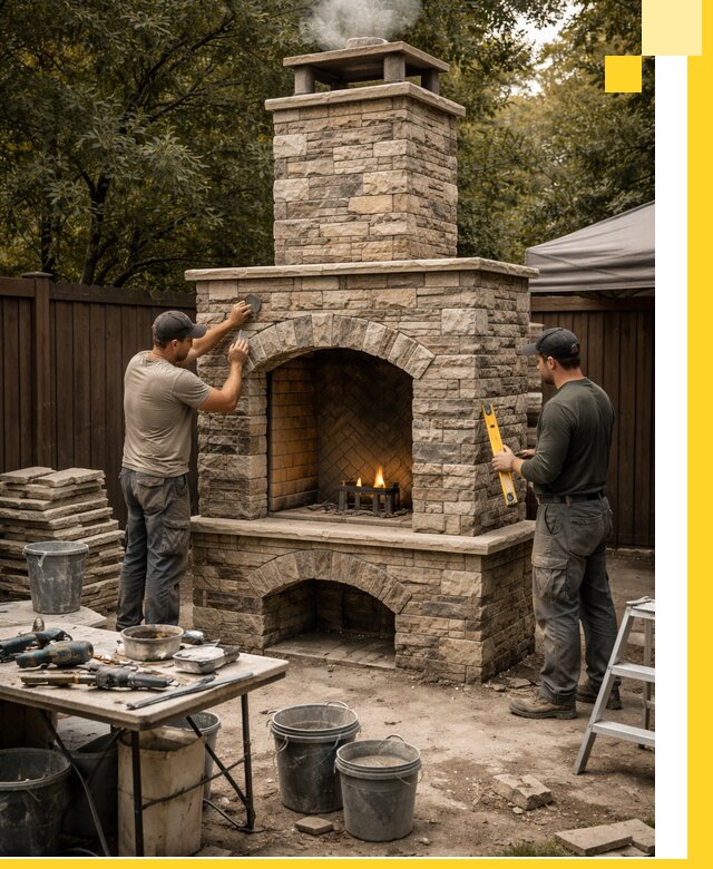 Проектирование и установка уличных каминов в Нальчике