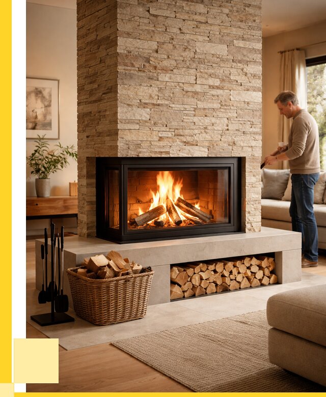 Дровяной камин под ключ в Нальчике от 207260 р. | ЭриданНль