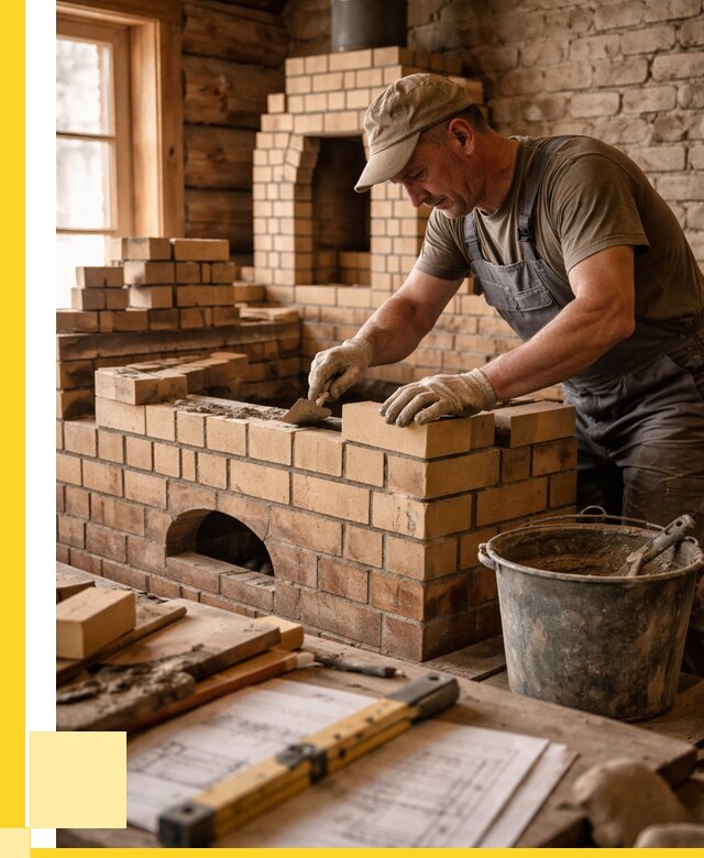 Кладка печей из кирпича в Нальчике цены от 31089 р. - ЭриданНль