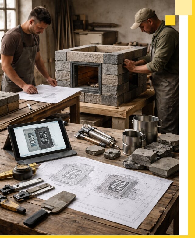 Разработка проектов печей с согласованием и монтажом в Нальчике