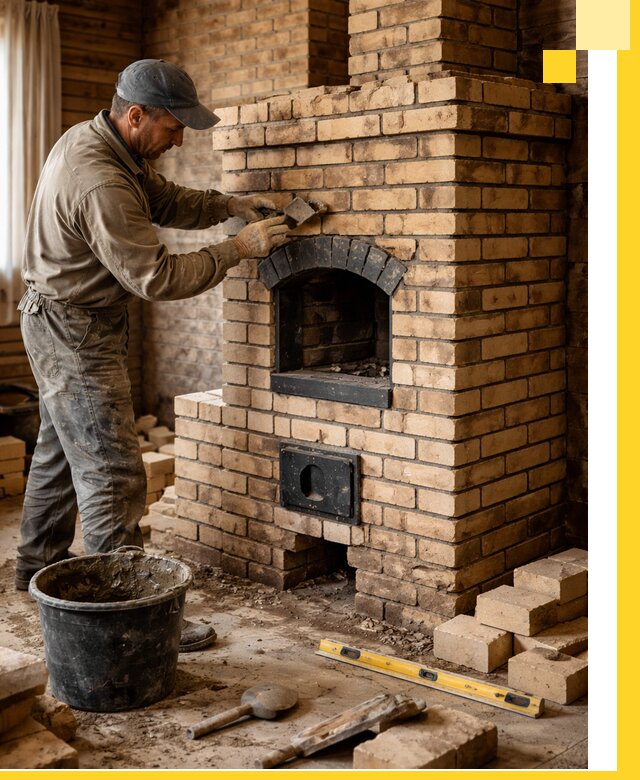Кирпичные печи под ключ в Нальчике: проектирование и кладка