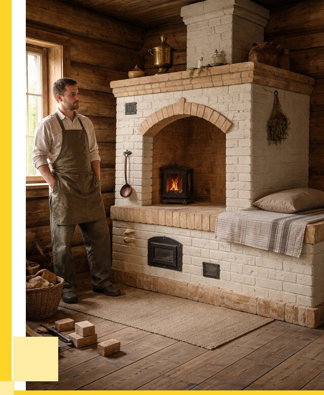 Русские печи с лежанкой под ключ в Нальчике от 155445 р. ЭриданНль