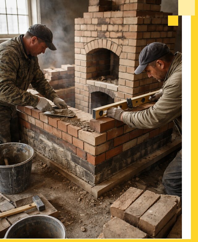 Изготовление и монтаж печей и каминов из кирпича в Нальчике