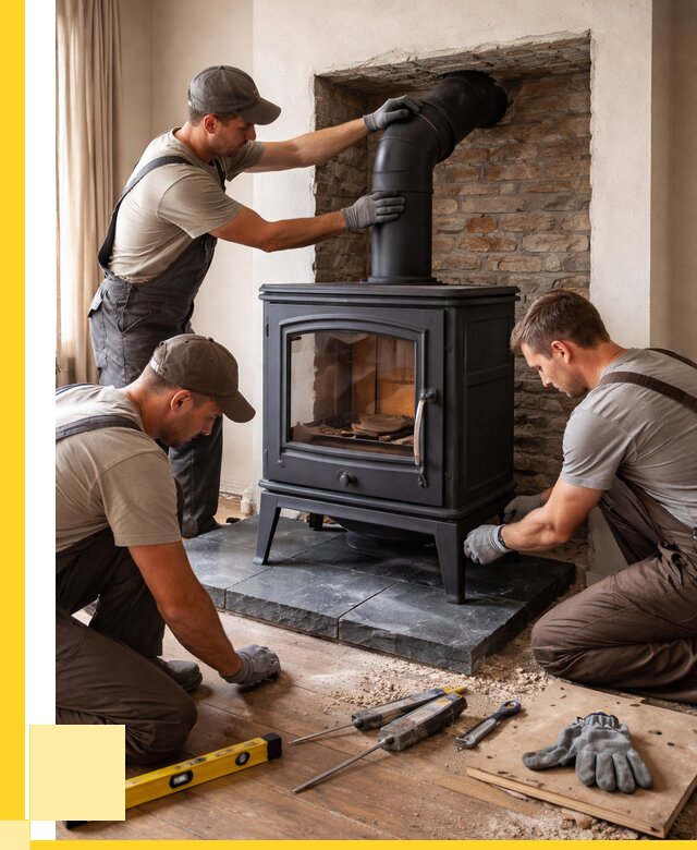 Монтаж печи камина в частном доме в Нальчике от 25908 р. | ЭриданНль