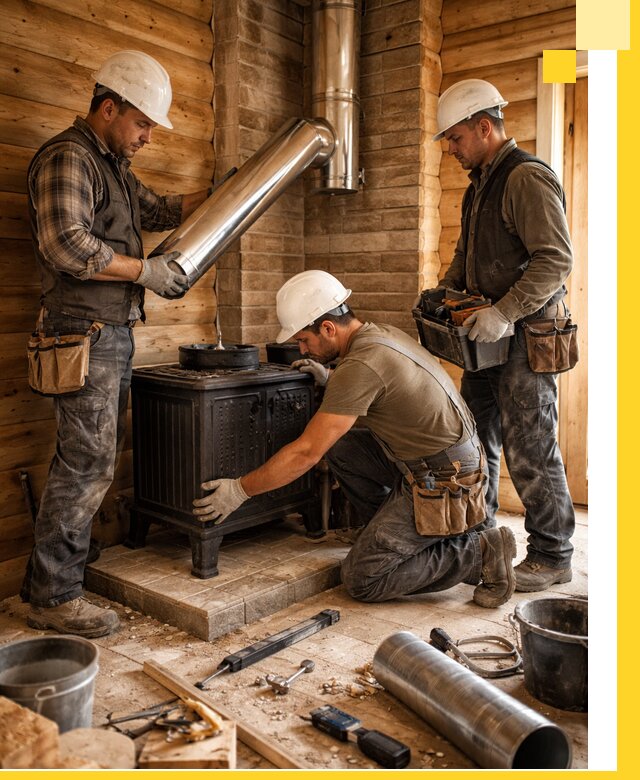 Профессиональный монтаж банных печей и дымоходов в Нальчике