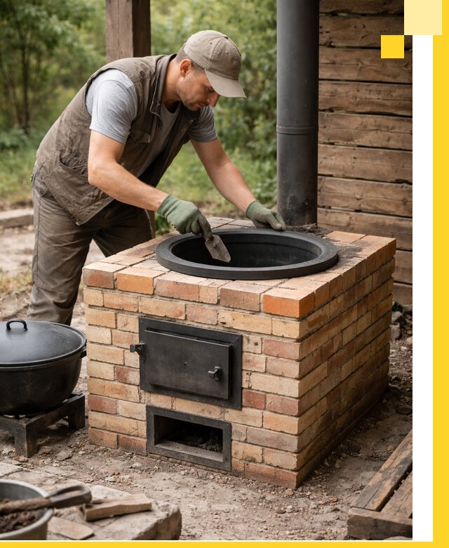 Изготовление и установка печей для казана в Нальчике под ключ