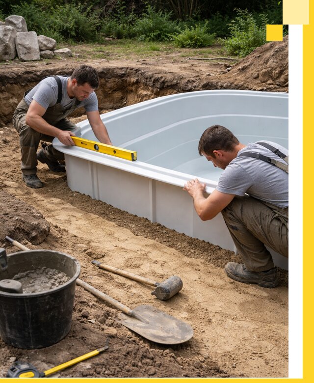 Производство и установка пластиковых бассейнов в Нальчике под ключ