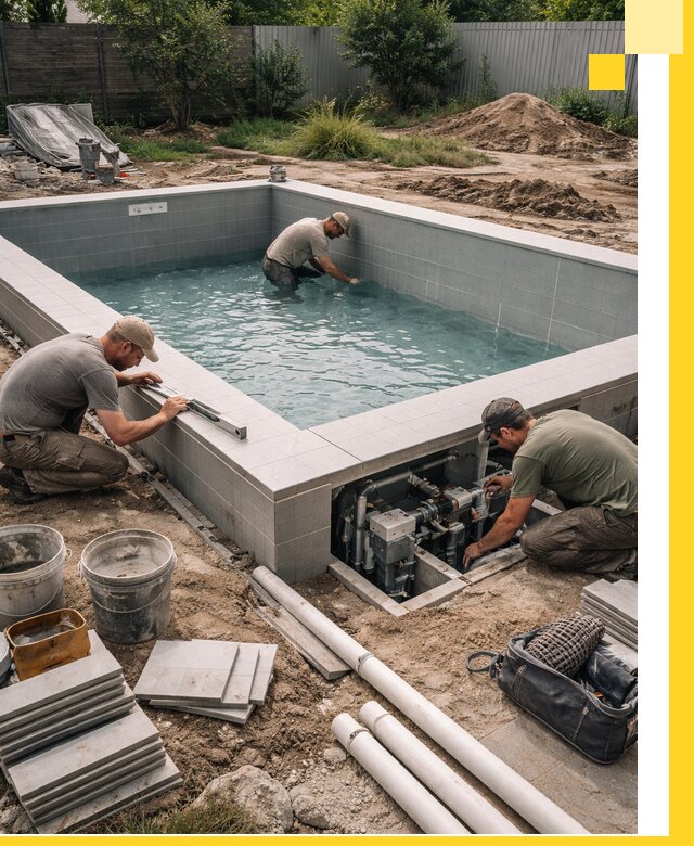 Строительство и монтаж бассейнов для дачи под ключ в Нальчике