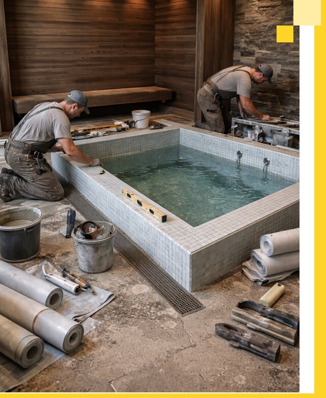 Установка и строительство бассейнов для сауны в Нальчике