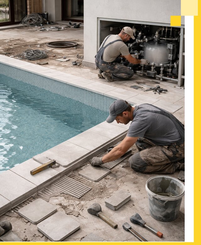 Строительство и монтаж бассейнов в коттедже в Нальчике