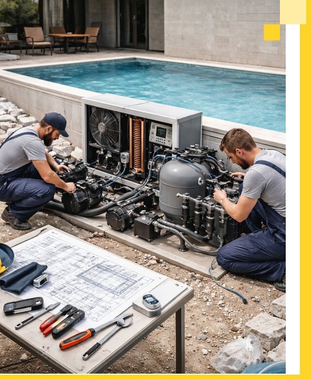 Проектирование и монтаж бассейнов с подогревом в Нальчике