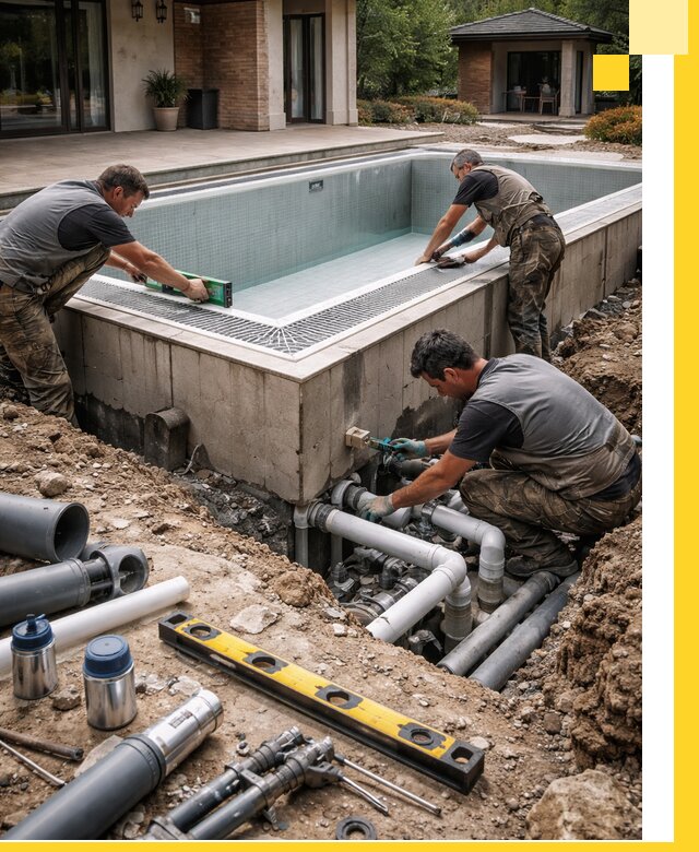 Строительство переливных бассейнов в Нальчике под ключ