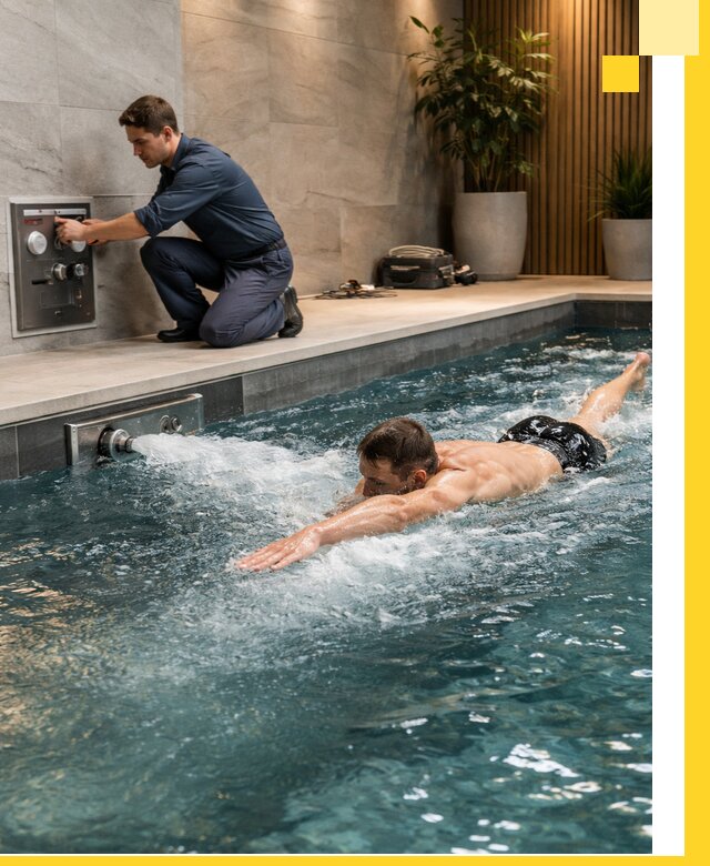 Проектирование и монтаж бассейнов с противотоком в Нальчике