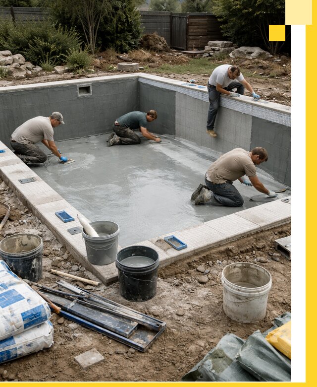 Изготовление и монтаж чаши бассейна под ключ в Нальчике