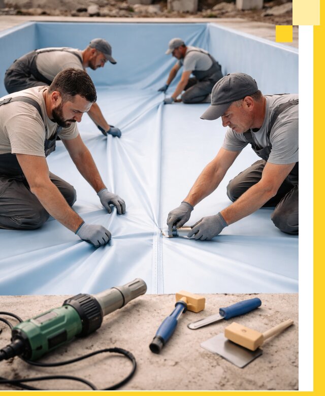 ПВХ пленка для бассейнов с монтажом и гарантией в Нальчике