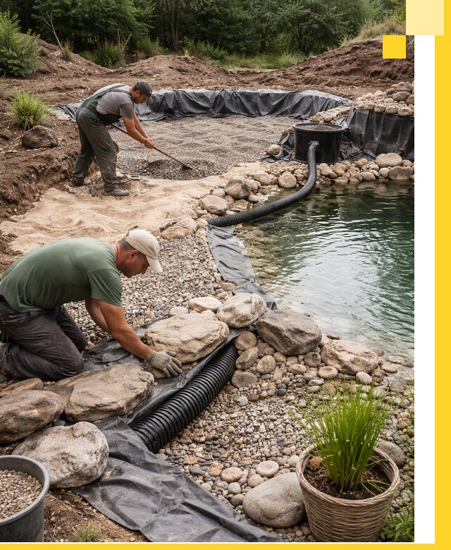 Строительство природных бассейнов и озер в Нальчике под ключ