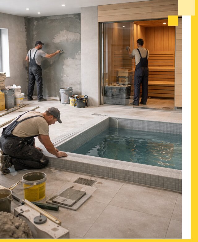 Проектирование и строительство сауны с бассейном в Нальчике