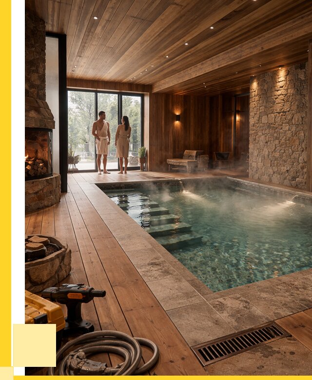 Проекты бань с бассейном под ключ в Нальчике от 77723 р., ЭриданНль