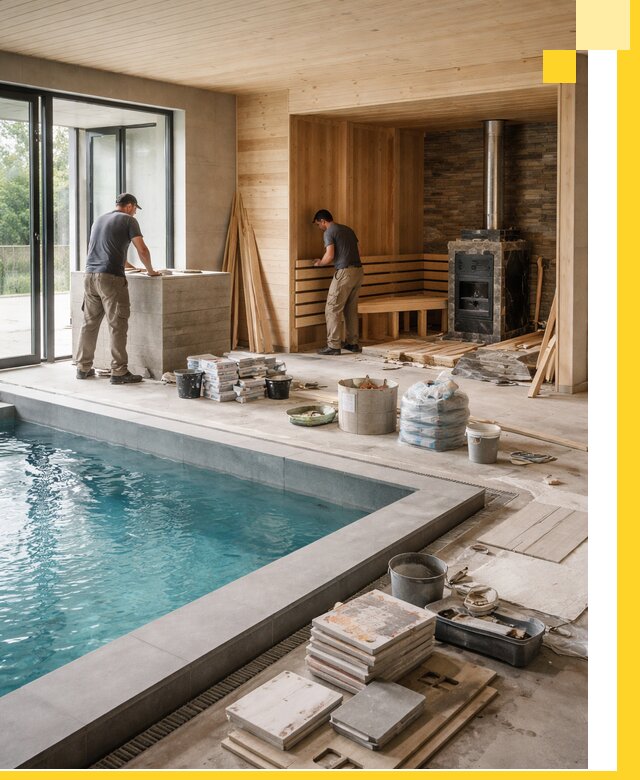 Проектирование и строительство бань с бассейном в Нальчике