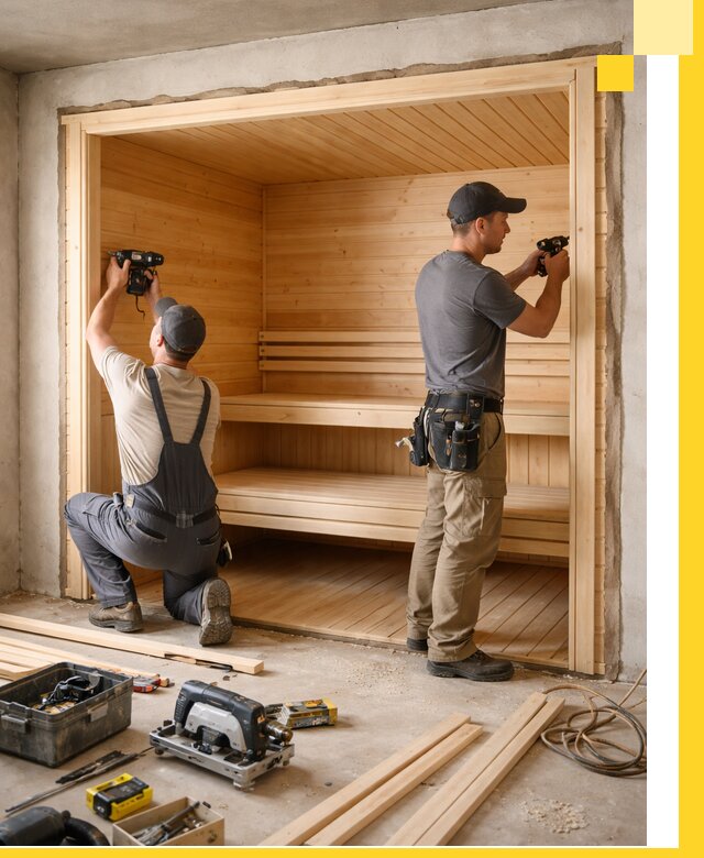 Монтаж саун под ключ в Нальчике — проектирование и установка