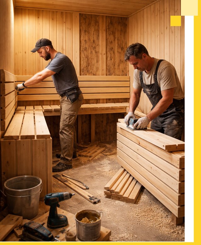 Профессиональный комплексный ремонт саун под ключ в Нальчике