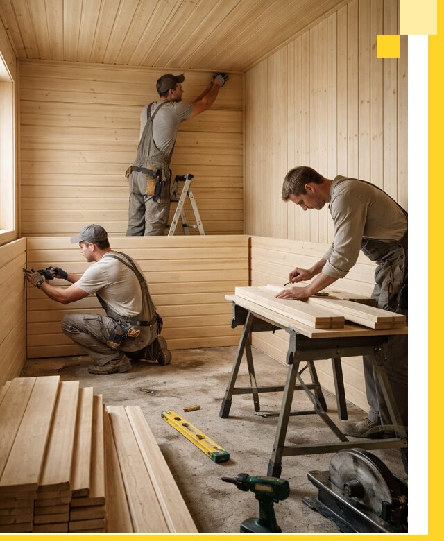 Обшивка саун в Нальчике из натуральной древесины под ключ