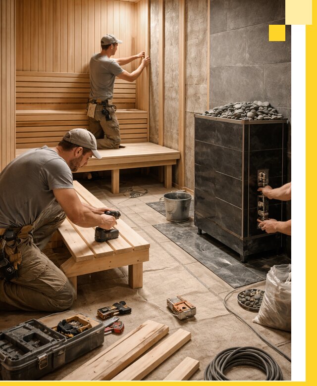 Дизайн и строительство интерьерных саун под ключ в Нальчике