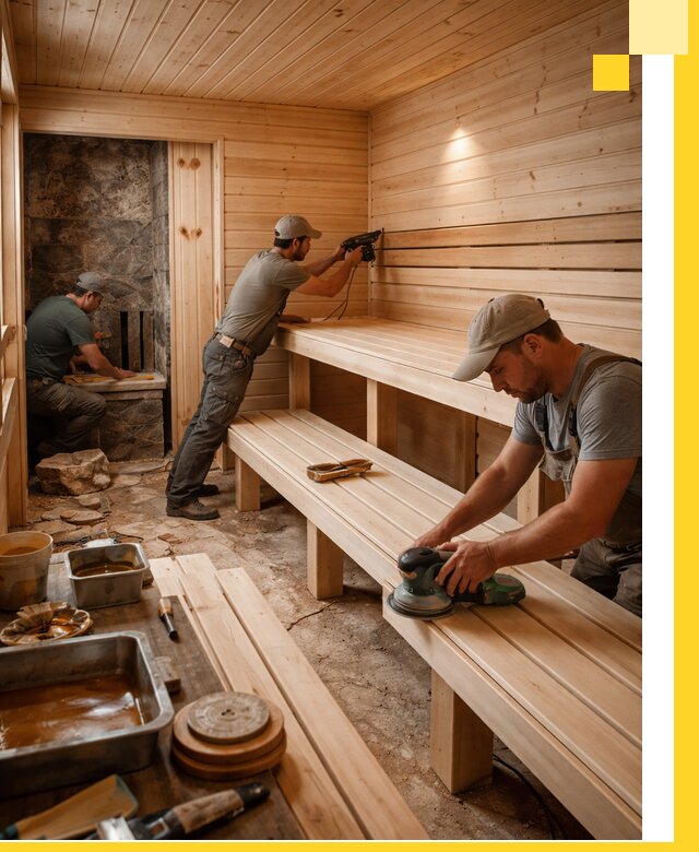 Профессиональная отделка бань в Нальчике под ключ, с гарантией