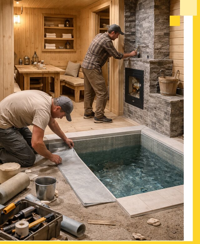 Строительство бань с комнатой отдыха под ключ в Нальчике