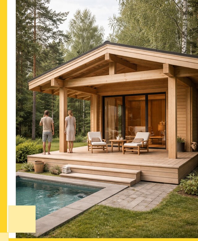 Бани с террасой под ключ в Нальчике от 621780 р. | ЭриданНль