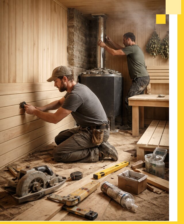 Полное строительство и оснащение парных под ключ в Нальчике