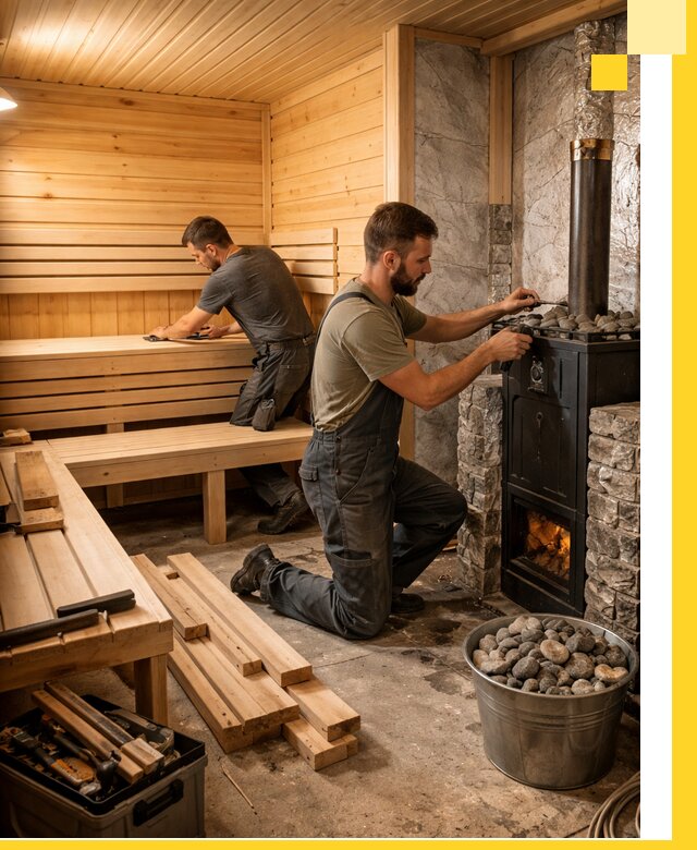 Дизайн и строительство интерьеров бань под ключ в Нальчике