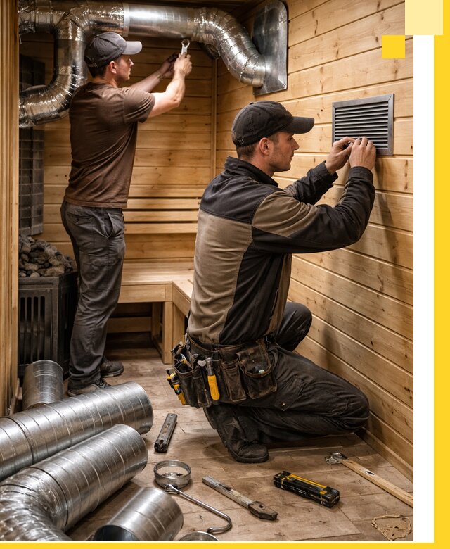 Проектирование и монтаж вентиляции бани в Нальчике под ключ