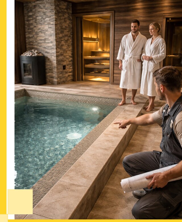 Проект бани с бассейном под ключ в Нальчике от 67360 р. | ЭриданНль