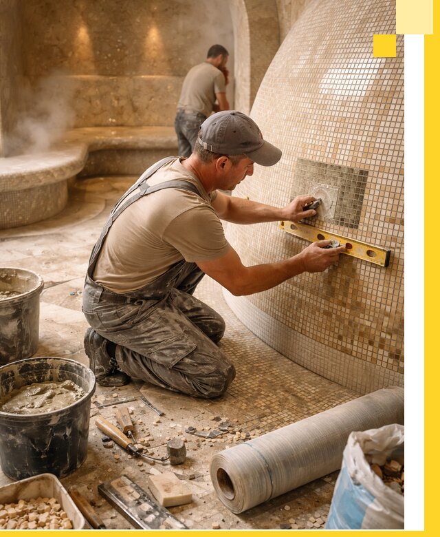 Хамам под ключ в Нальчике: проектирование, строительство, отделка