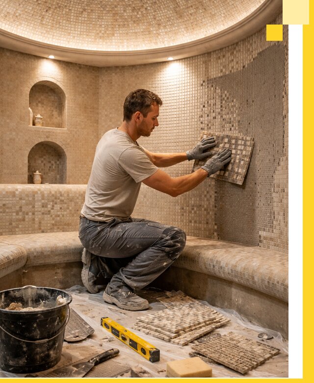 Устройство и монтаж домашнего хамама под ключ в Нальчике