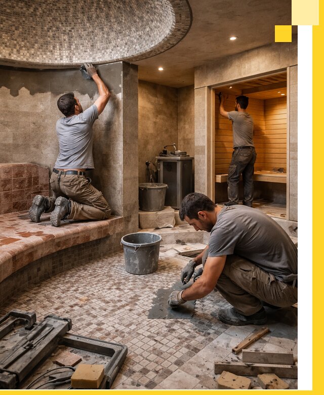 Проект и строительство хамама бани и сауны под ключ в Нальчике