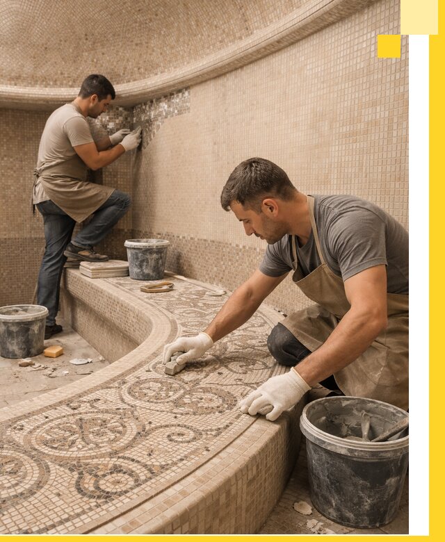 Плитка для хамама в Нальчике, укладка, подбор и поставка